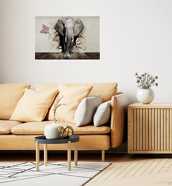 queence Wandsticker "Elefant" Selbstklebend, kinderleichte Anbringung günstig online kaufen