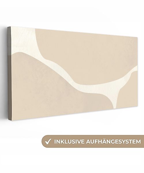 OneMillionCanvasses® Leinwandbild Panorama Abstrakt - Beige günstig online kaufen