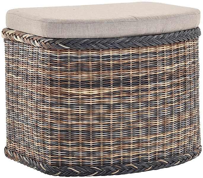 Krines Home Wäschetruhe Wäschekorb bauchig Sitz günstig online kaufen