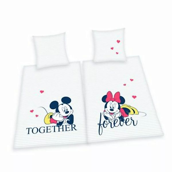 dynamic24 4tlg Disney Mickey & Minnie Mouse Partner Bettwäsche Baumwolle Be günstig online kaufen