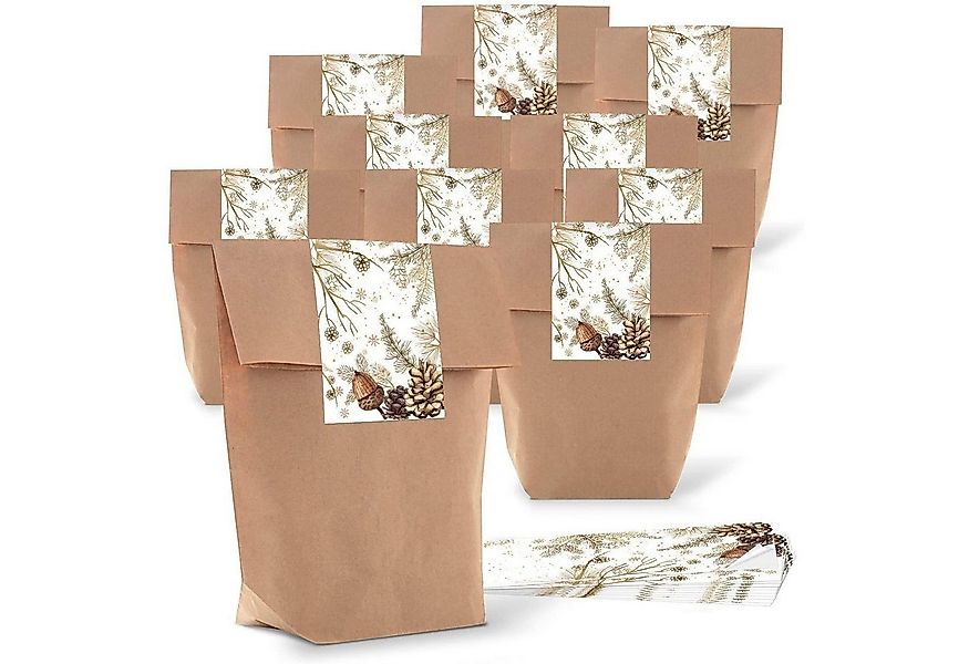 Logbuch-Verlag Dekofigur Geschenktüte Weihnachten braun 16,5 x 26 x 6,5 cm günstig online kaufen