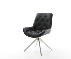 DELIFE Polsterstuhl Taimi-Flex, Kreuzgestell breit Edelstahl günstig online kaufen