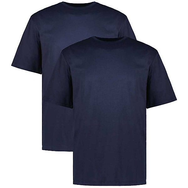 ADAMO Doppelpack T-Shirt aus Baumwolle Farbe dunkelblau Größe: 3XL günstig online kaufen