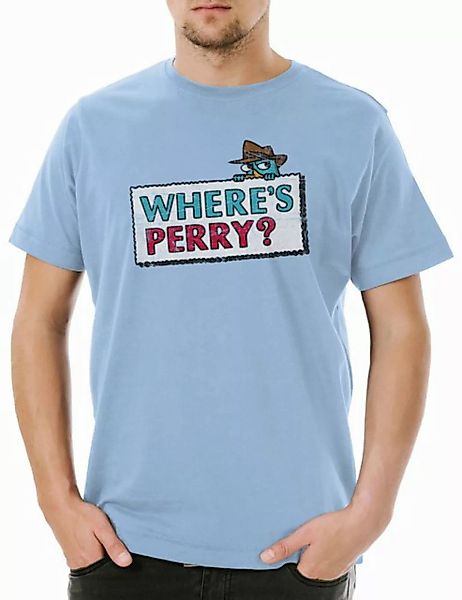 Urban Backwoods Print-Shirt Where's Perry Herren T-Shirt Phineas Fund Ferb günstig online kaufen