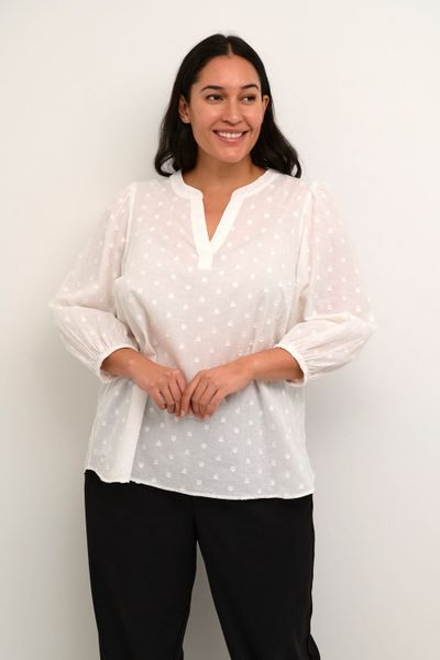 KAFFE Curve Langarmbluse Langarm-Bluse KCjolana Große günstig online kaufen
