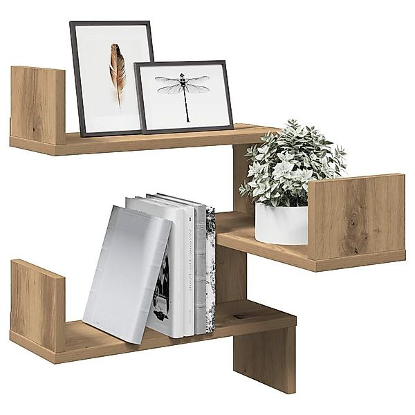 vidaXL Eckregal Wandregal Eckregal Stufenregal Artisan-Eiche günstig online kaufen