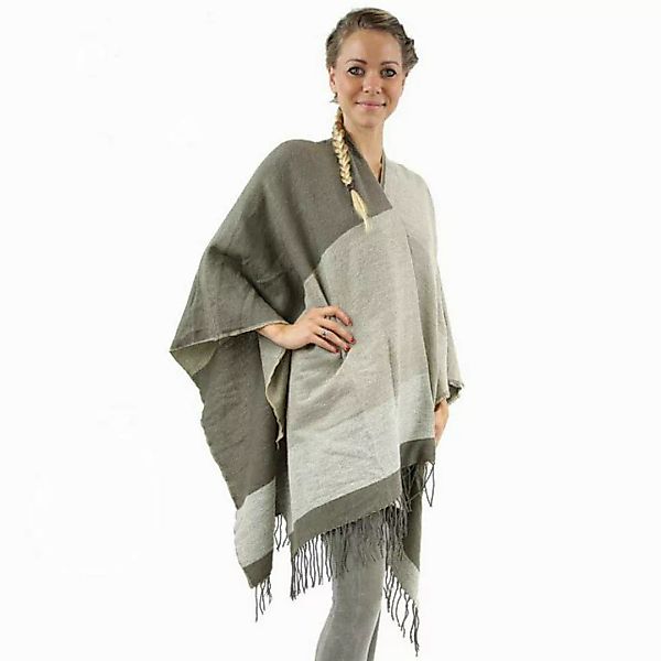 Antonio Strickponcho Antonio Cape, Poncho kariert beige günstig online kaufen