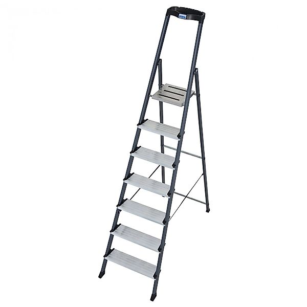 KRAUSE Stehleiter "Securo" Alu eloxiert, 1x7 Stufen, Arbeitshöhe ca. 350 cm günstig online kaufen