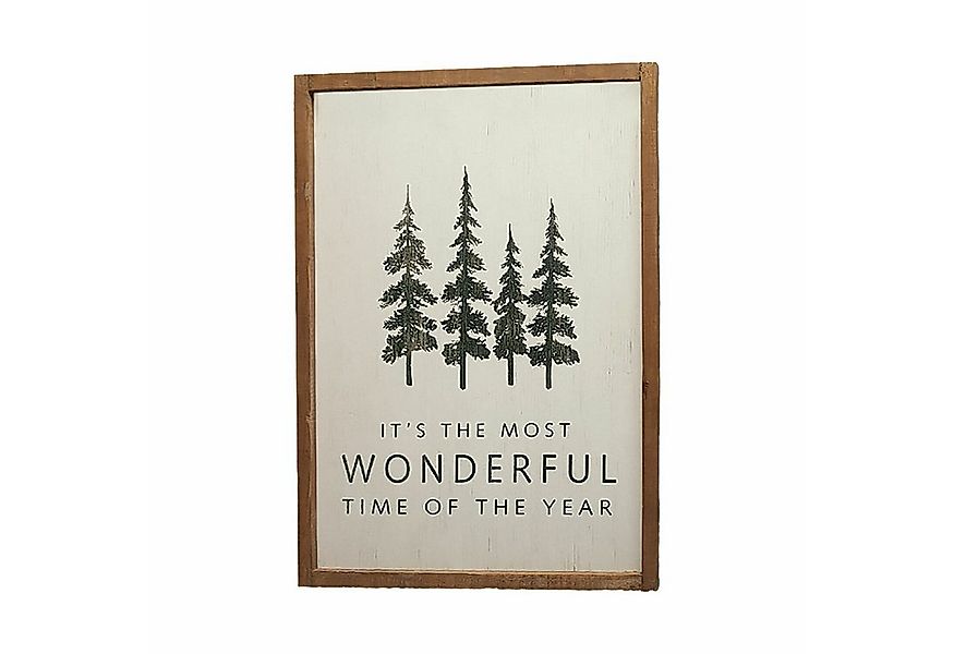 Mirabeau Weihnachtsfigur Dekoboard Wonderful weiß/braun (kein Set, kein Set günstig online kaufen