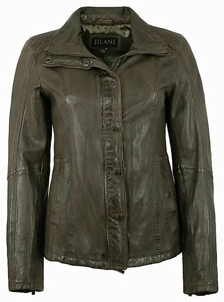 Jilani Lederjacke Jilani - Damen Lederjacke Lammnappa khaki günstig online kaufen