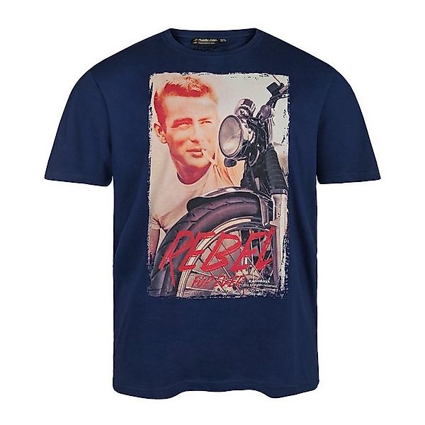 north 56 4 Rundhalsshirt Replika by Allsize T-Shirt blau mit Print Übergröß günstig online kaufen