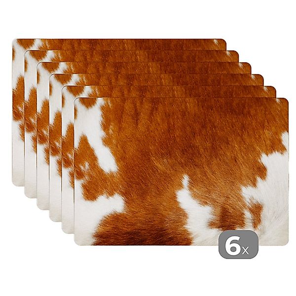 MuchoWow Platzset Eine melierte Kuhhaut, (6-St), günstig online kaufen