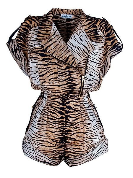 RUA & RUA Playsuit Seiden Jumpsuit Animalprint – Luxus Overall Kurzarm mit günstig online kaufen