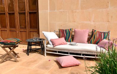 H.O.C.K. Dekokissen "Lino" Outdoor geeiget, Wendekissenhülle mit Füllung, 1 günstig online kaufen