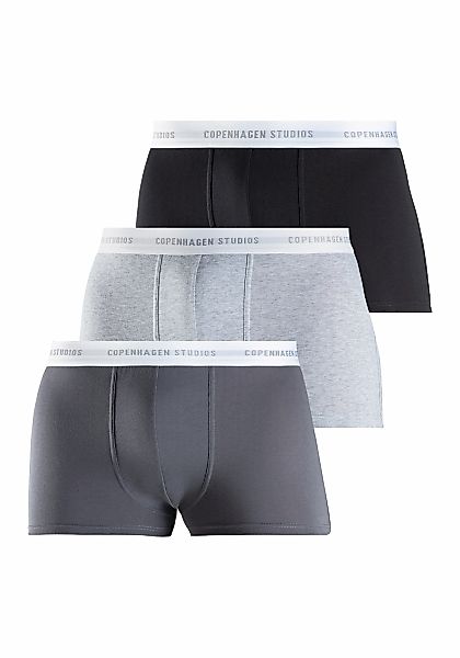 Copenhagen Studios Boxer "Boxershorts für Herren", 3 Stk. mit weißem Logo-B günstig online kaufen