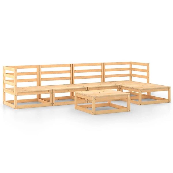 vidaXL 6-tlg Garten-Lounge-Set Massivholz Kiefer Modell 5 günstig online kaufen