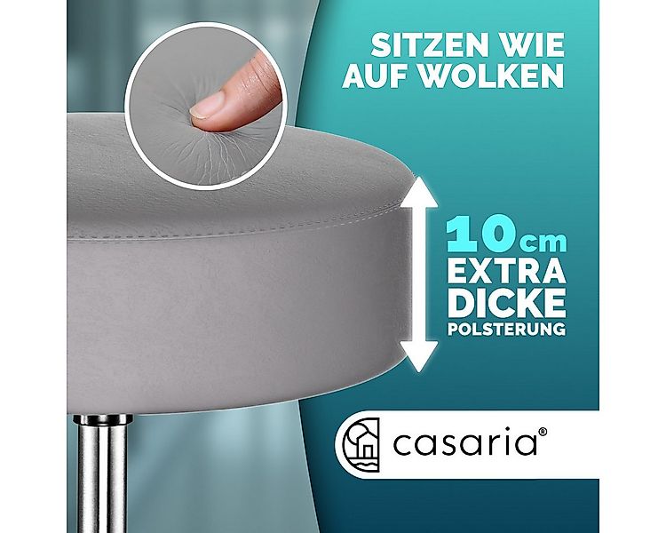 Casaria Drehhocker, Höhenverstellbar 10cm Polsterung 46-60cm Sitzhöhe 360° günstig online kaufen