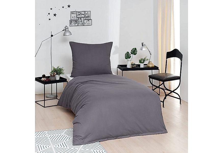 Brielle Bettwäsche Renforcé Set aus 100% Baumwolle - 135x200 cm - Gelb/Blau günstig online kaufen