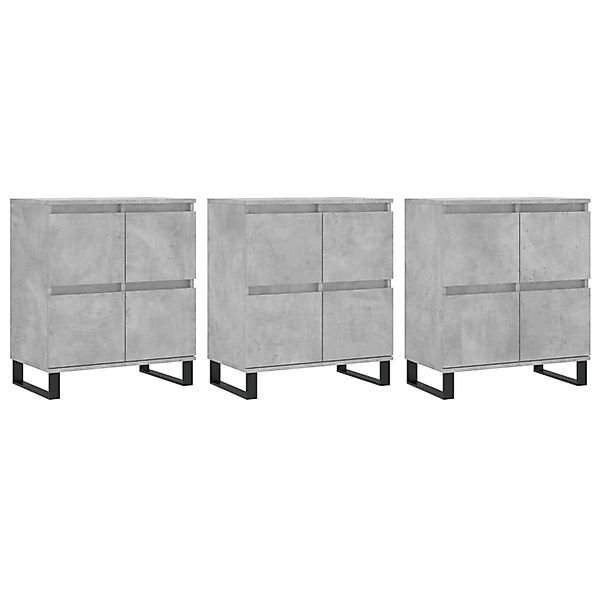 vidaXL Sideboards 3 Stk Betongrau Holzwerkstoff 3190209 günstig online kaufen