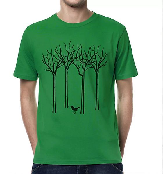 Vogel Im Wald T-shirt Für Männer In Grün & Schwarz günstig online kaufen