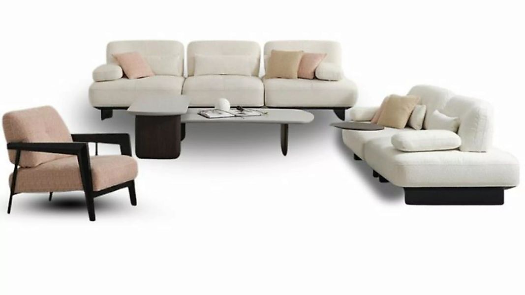 JVmoebel Sofa Designer Weiße Couchen Luxuriöse Wohnzimmer Sofagarnitur Edle günstig online kaufen