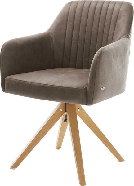 DELIFE Polsterstuhl Greg-Flex, Holzgestell kantig Natur günstig online kaufen