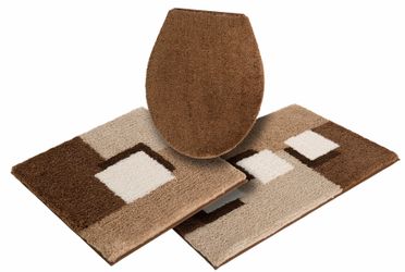 my home Badematte "Ada, Badvorleger, Badezimmer Teppich" Höhe 21 mm rutschh günstig online kaufen