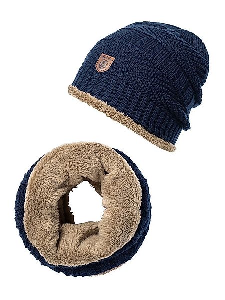 Indicode Mütze & Schal Herren Siracusa Strickmütze Herrenmütze Set günstig online kaufen
