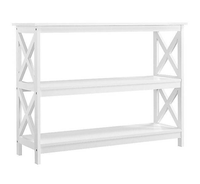 Yaheetech Konsolentisch, 3 Ebenen Beistelltisch aus Holz, 106 x 35 x 80 cm günstig online kaufen