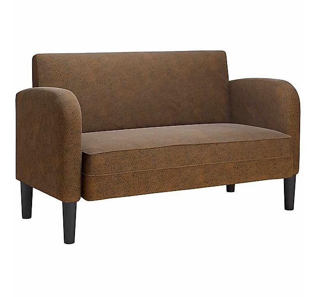 vidaXL Sofa Zweisitzer-Sofa Braun 110 cm Kunstleder, 1 Teile günstig online kaufen