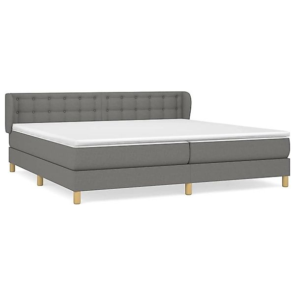 vidaXL Boxspringbett mit Matratze Dunkelgrau 200x200 cm Stoff 3127150 günstig online kaufen
