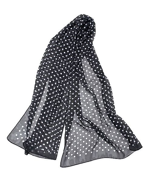 MayTree Modeschal leichter Chiffonschal Damen Polka Dot 50x150cm, (Stück, 1 günstig online kaufen