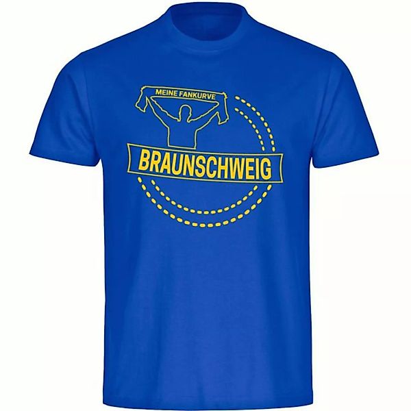 multifanshop T-Shirt Herren Braunschweig - Meine Fankurve - Männer günstig online kaufen