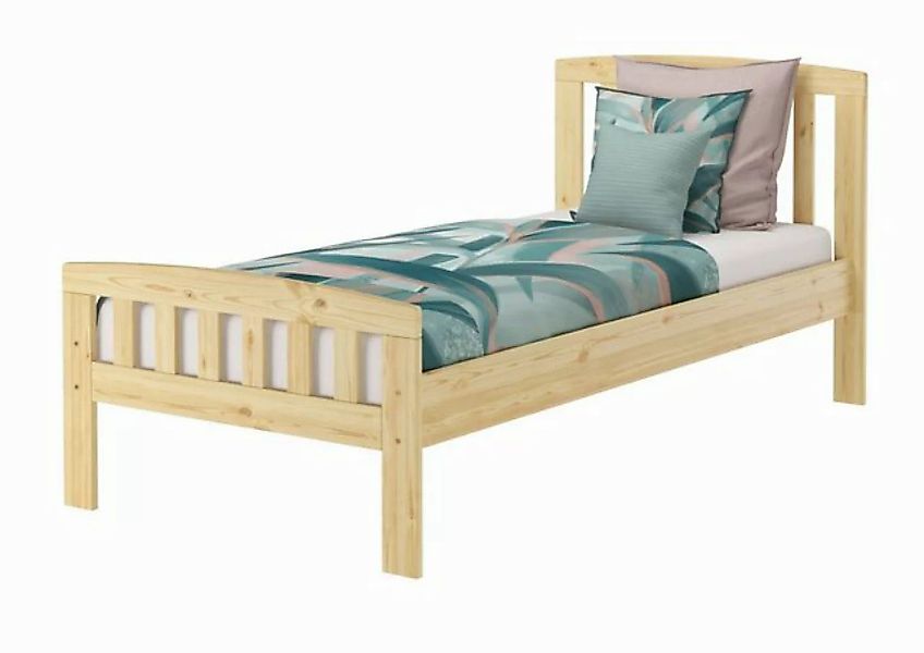 ERST-HOLZ Bett Kieferbett Einzelbett 90x200 Kiefer massiv natur mit viel Zu günstig online kaufen