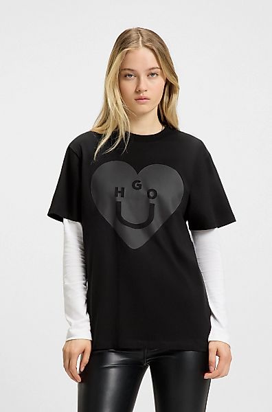 HUGO Blue T-Shirt "Vintage Tee", in lockerer Passform günstig online kaufen