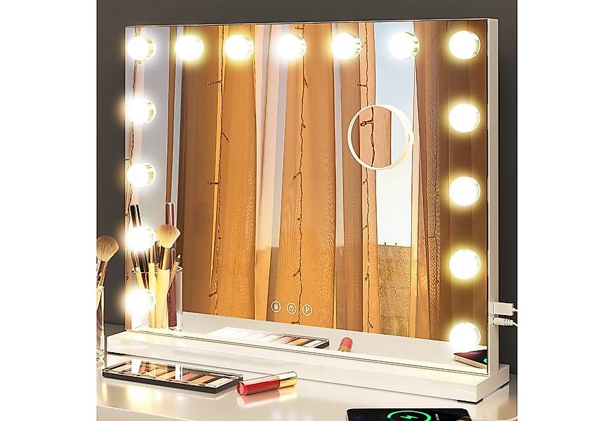 Dripex Schminkspiegel Hollywood Schminkspiegel mit 15/14 LED, für Make-up, günstig online kaufen