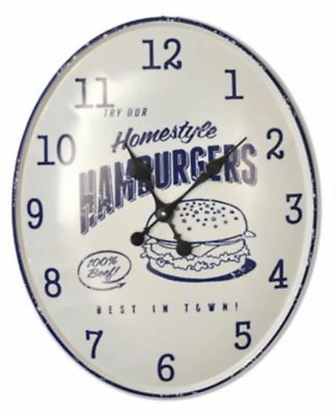 HTI-Line Wanduhr Hamburger weiß günstig online kaufen