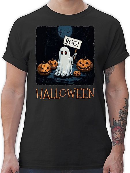 Shirtracer T-Shirt Boo Geist Halloween I Spukwald im Vollmond I Gruselnacht günstig online kaufen
