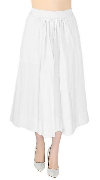 dy_mode A-Linien-Rock Damen Freizeit Rock Baumwolle Midi-Rock Faltenrock A- günstig online kaufen