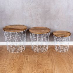 Levandeo® Couchtisch, 3er Set Beistelltisch Metall günstig online kaufen