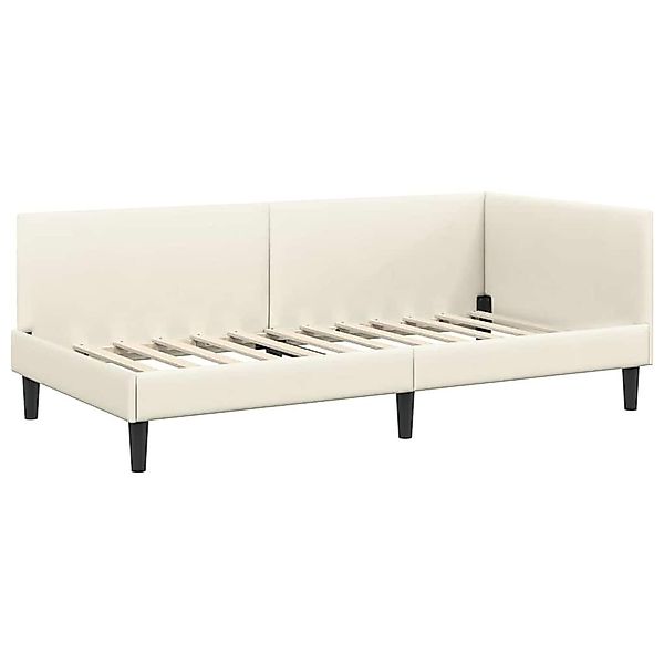 vidaXL Bett Eckbettgestell Creme 90 x günstig online kaufen