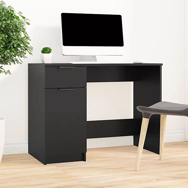 Vidaxl Schreibtisch Schwarz 100x50x75 Cm Holzwerkstoff günstig online kaufen