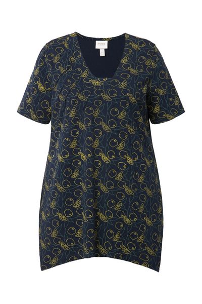 Ulla Popken Longshirt Shirt A-Linie V-Ausschnitt günstig online kaufen