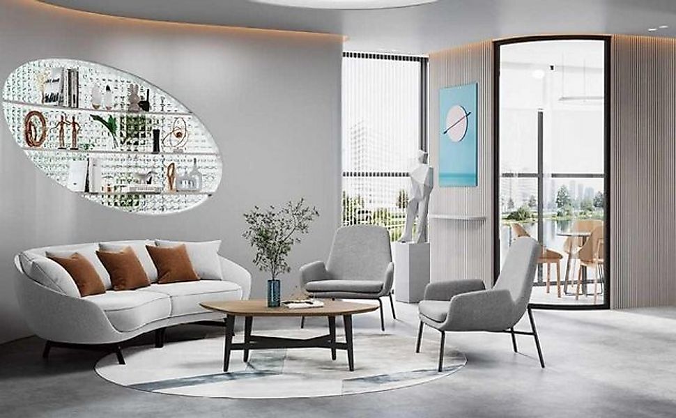 Xlmoebel Sofa Sitzgruppe mit 3+1+1 Sitzen und Design-Couchtisch für moderne günstig online kaufen