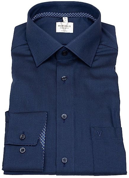 MARVELIS Businesshemd Modern Fit leicht tailliert bügelfrei Kentkragen günstig online kaufen