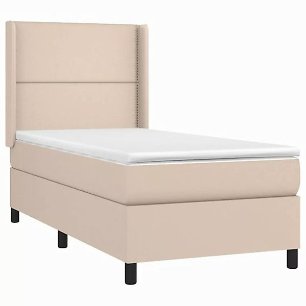 vidaXL Boxspringbett mit Matratze Cappuccino-Braun 80x200cm Kunstleder14662 günstig online kaufen