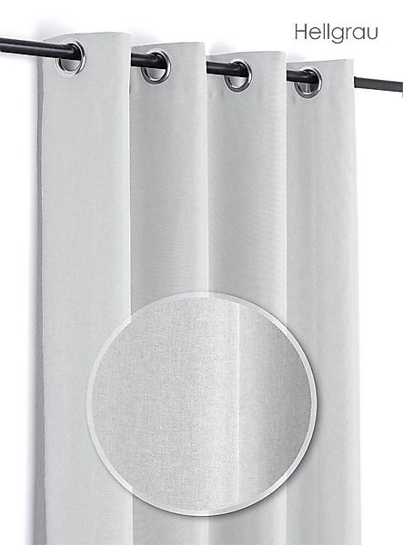 Beautex Vorhang Leinen Optik Brilliant Ösenvorhang, Gardine mit Ösen 140x24 günstig online kaufen
