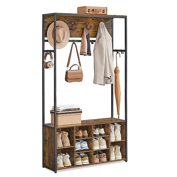 VASAGLE Garderobenständer Garderobe, Kleiderständer, Garderobe, Eingangsmöb günstig online kaufen