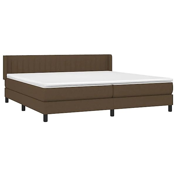 vidaXL Boxspringbett mit Matratze Dunkelbraun 200x200 cm Stoff 3129900 günstig online kaufen