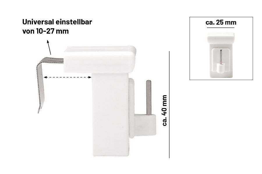 Deco-Raum Vitragenstange mit drehbaren Klemmträgern, Ø 10 mm, 1-läufig, aus günstig online kaufen